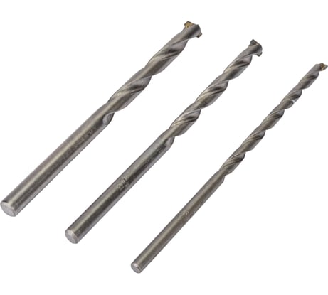 Набор сверл по бетону 10/12/14х200 мм, с круглым хвостовиком Управдом 4100001214