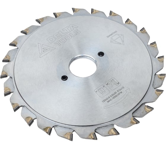 Пила подрезная составная алмазная 120х20х2.8/3.6х12+12T Deltatools 262191211-20