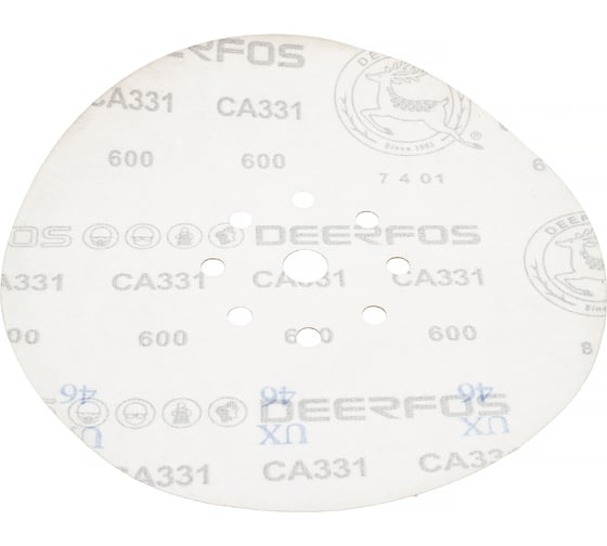 Круг шлифовальный на бумаге CA331 (225 мм; 9 отверстий; Р600) Deerfos 7930091775927