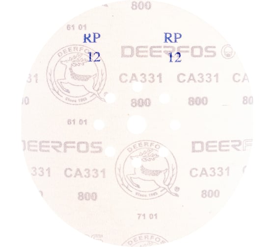 Круг шлифовальный на бумаге CA331 (225 мм; 9 отверстий; Р800) Deerfos 7930091775934