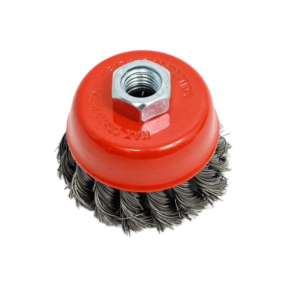 Щетка торцевая витая 75 мм, М14, стальная скрученная тип В, для УШМ ...