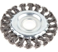 Щетка дисковая для УШМ 100x22.2 мм, витая проволока Gepard GP0894-100