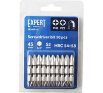 Бита двусторонняя для шуруповерта Expert PH2-PZ2, 45 мм, 10 шт STARTUL SE8902-45