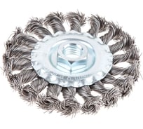 Щетка дисковая для УШМ 100 мм, M14, витая проволока Gepard GP0890-100