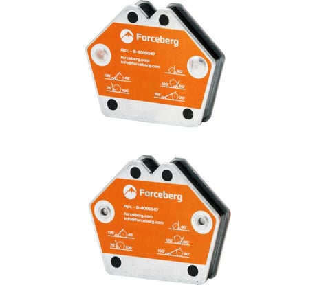 Уголки усиленные магнитные для сварки и монтажа 2 шт, усилие до 12.5 кг Forceberg 9-4015047-002