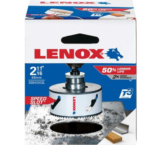 Коронка биметаллическая T2 43L 1/BX 68 мм Lenox 3004343L