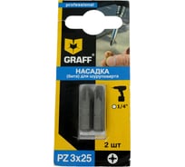Бита PZ3x25 мм, 2 шт в блистере GRAFF 310325