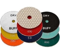 Алмазные гибкие диски на липучке АГШК 9 шт, 100 мм S.E.B. 103AT-BW9