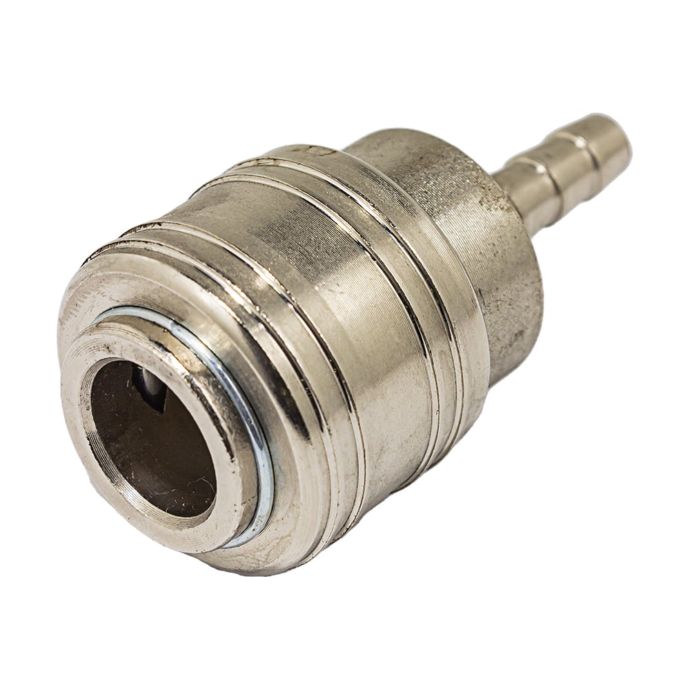 Быстроразъем пневматический с клапаном, елочка 6 мм Forcekraft FK-SE1 ...