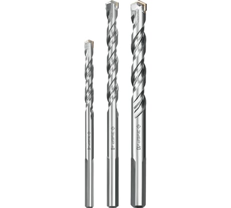 Набор сверл по бетону ЗУБР Профессионал 3 шт, 6-8-10 мм 2916-H3_z01