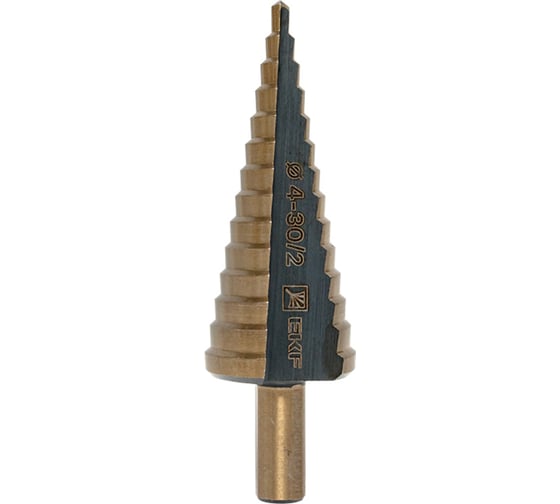 Ступенчатое сверло HSS 14 ступеней EKF ST-4-30/2
