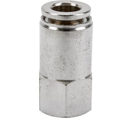 Фитинг металлический 6 мм - внутренняя резьба 1/4" Pegas pneumatic 6106