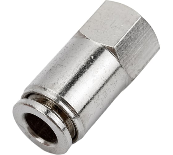 Фитинг металлический 6 мм - внутренняя резьба 1/4" Pegas pneumatic 6106