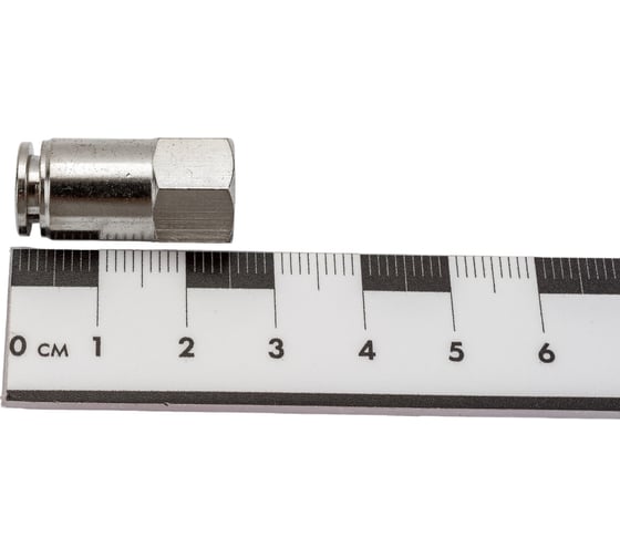 Фитинг металлический 6 мм - внутренняя резьба 1/4" Pegas pneumatic 6106