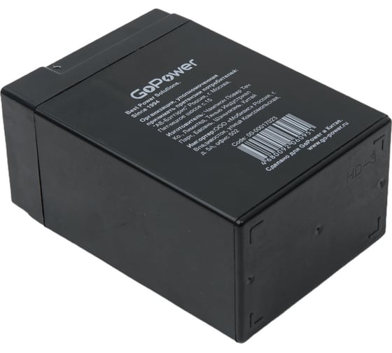 Аккумулятор свинцово-кислотный LA-660 6V 6Ah GoPower 00-00017023