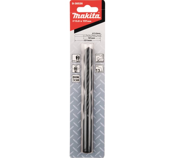 Сверло по металлу 13x151 мм, HSS-R Makita D-38526 1