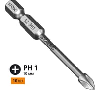 Бита торсионная STRONG (10 шт; PH1х70 мм; бокс; E6.3) NOX 336170