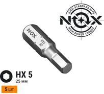 Бита COREBIT Hex5х25 мм, С6.3, 5 шт, бокс NOX 331525-5B