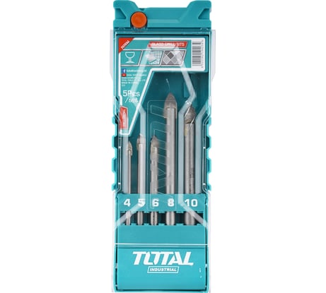 Сверла по стеклу 5 шт TOTAL TACSD7256