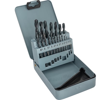 Набор сверл по металлу НС19И (19 шт; от 1 до 10 мм; шаг 0.5 мм; Р6М5) ИПК naborsverlNS19i