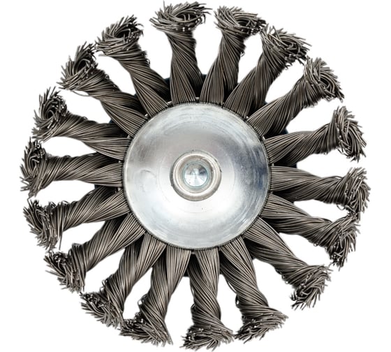 Кордщетка дисковая с хвостовиком 100 мм для дрели Forsage F-BCK104(51492)