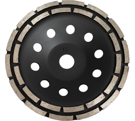 Алмазная чашка шлифовальная по бетону двухрядный сегмент 180х22 мм TORGWIN T375602