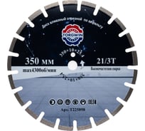 Диск алмазный TORGWIN отрезной сегментный по асфальту и железобетон Серия TG 350х25.4/10х3.4мм. Professional Industrial / / T225898
