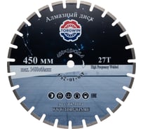 Диск алмазный TORGWIN отрезной сегментный по асфальту и железобетон Серия TG 450х25.4/10х3.6мм. Professional Industrial / / T875154