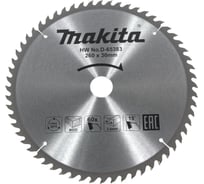 Диск пильный по дереву 260x30x2.6/1.8 мм, 60T Makita D-65383 21901396