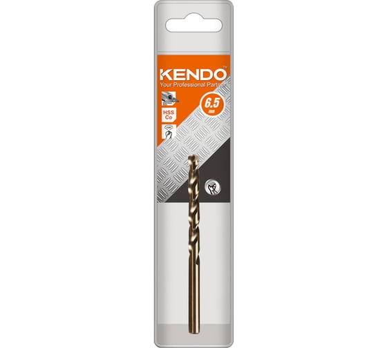 Сверло спиральное 6.5x101 мм, HSS-Co KENDO 10306504