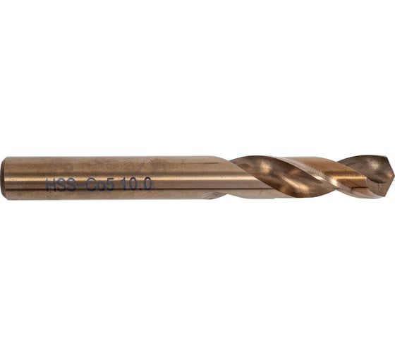 Сверло по металлу DIN 1897, HSS-Co5, Тип N, 10 мм, золотистое, очень короткое ZIRA ZI-754986