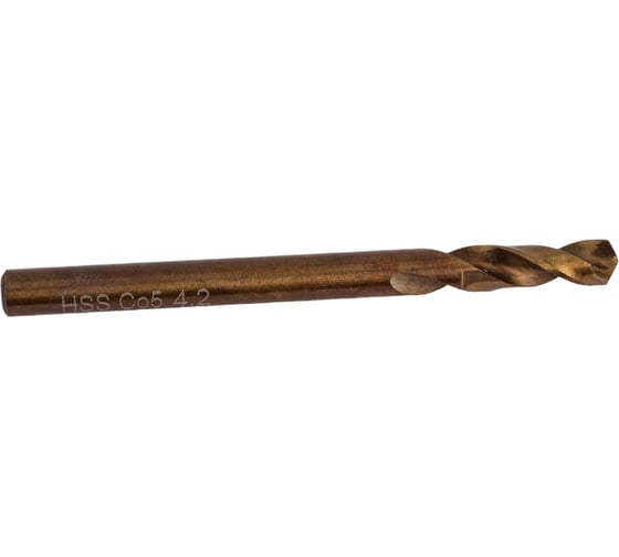 Сверло по металлу DIN 1897, HSS-Co5, Тип N, 4.2 мм, золотистое, очень короткое ZIRA ZI-754972