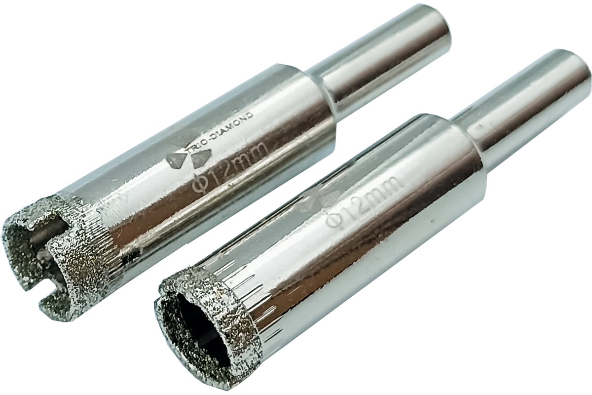 Коронка алмазная по керамике и кафелю 12 мм, 2 шт TRIO-DIAMOND 400012 ...