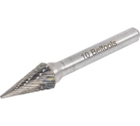 Борфреза коническая (М) 10 твердосплавная ВК8 хвостовик d=6 мм Х-образная насечка Beltools ri.378.5