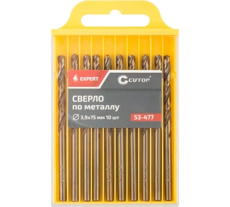 Сверло по металлу EXPERT 10 шт, 3.9x75 мм CUTOP 53-477