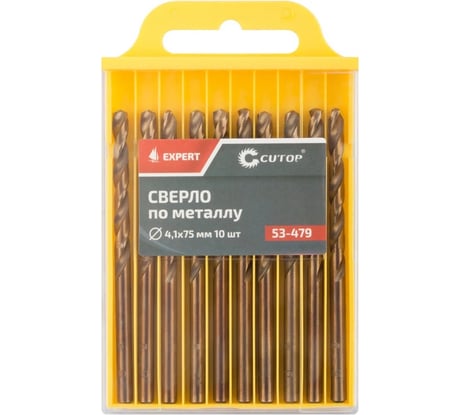Сверло по металлу EXPERT 10 шт, 4.1x75 мм CUTOP 53-479