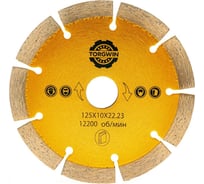 Алмазный диск сегментированный HOT PRESS 125х10х22.23 мм TORGWIN T656540