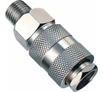 Пневморазъём металлический - внешняя резьба 1/4" Rotake "RQ-SM20"