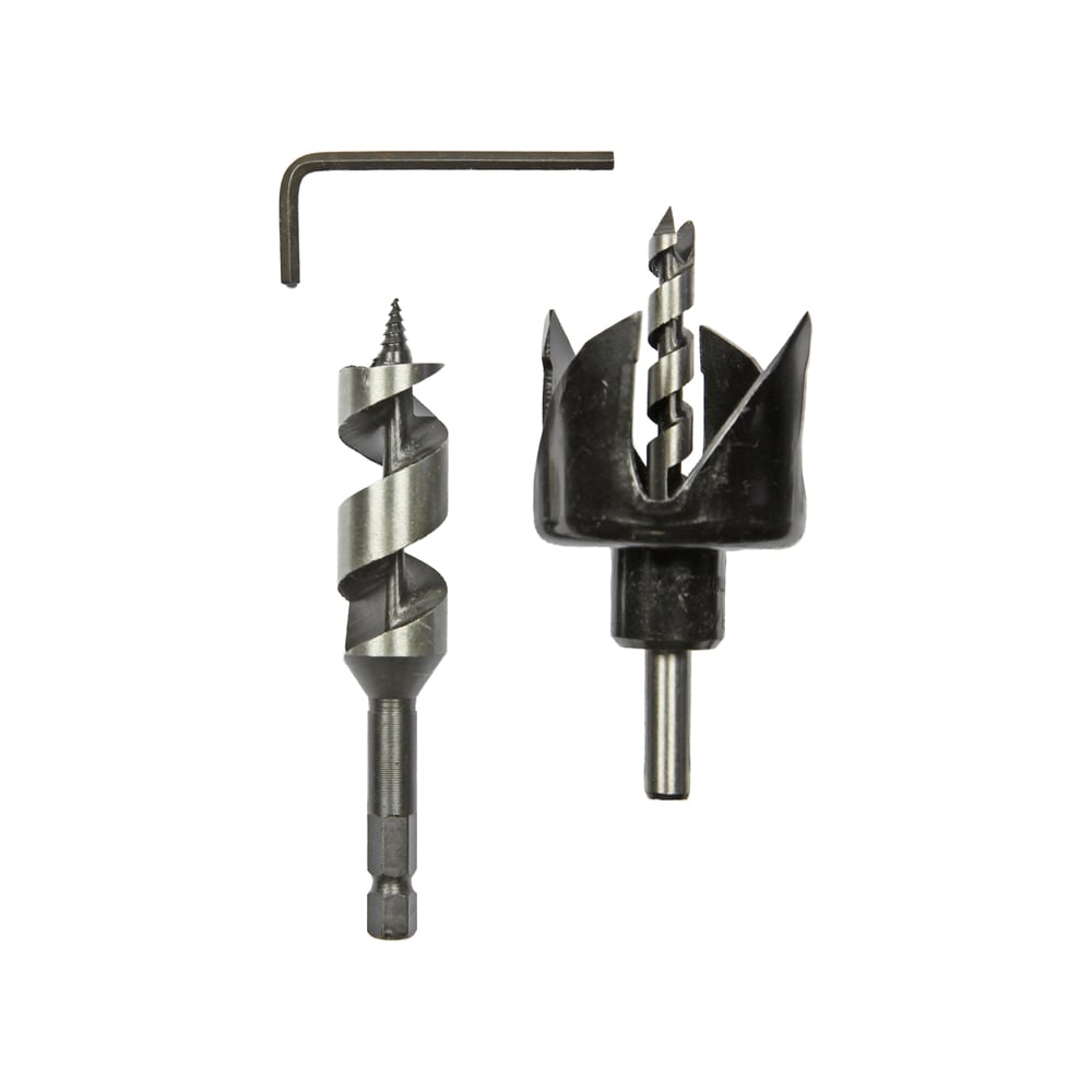 Набор для врезки кольцевая пила 54 мм, спиральное сверло 22 мм EКТО DN ...