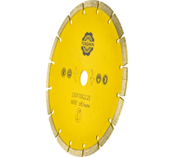 Алмазный диск сегментированный HOT PRESS 230х10х22.23 мм TORGWIN T567094