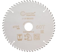 Диск пильный с тефлоновым покрытием по дереву Profi plus 190x1.5/2.2x30/25.4/20/16 мм, 60Т CUTOP 75-19060Т