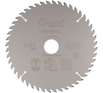 Диск пильный с тефлоновым покрытием по дереву Profi plus 190x1.5/2.2x30/25.4/20/16 мм, 48Т CUTOP 75-19048Т