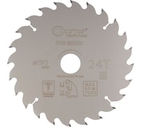 Диск пильный с тефлоновым покрытием по дереву Profi plus 190x1.5/2.2x30/25.4/20/16 мм, 24Т CUTOP 75-19024Т