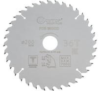 Диск пильный с тефлоновым покрытием по дереву Profi plus 200x1.5/2.2x32/30/25.4/20 мм, 36Т CUTOP 75-20036Т