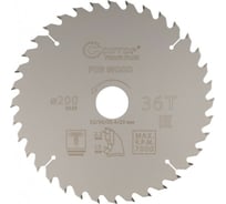 Диск пильный с тефлоновым покрытием по дереву Profi plus 200x1.5/2.2x32/30/25.4/20 мм, 36Т CUTOP 75-20036Т