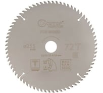 Диск пильный с тефлоновым покрытием по дереву Profi plus 255x1.8/2.6x32/30/25.4/20 мм, 72Т CUTOP 75-25572Т