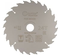 Диск пильный с тефлоновым покрытием по дереву Profi plus 230x1.6/2.4x32/30/25.4/20 мм, 24Т CUTOP 75-23024Т