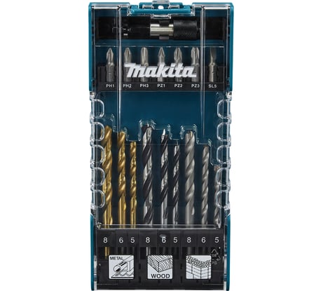 Набор сверл и бит 17 шт Makita D-74887