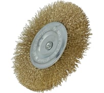 Щетка дисковая 100х25 мм, с хвостовиком, латунная FASTER TOOLS 1695