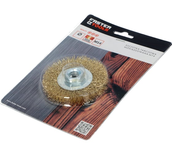 Щетка дисковая латунная 150 мм, M14 FASTER TOOLS 3519